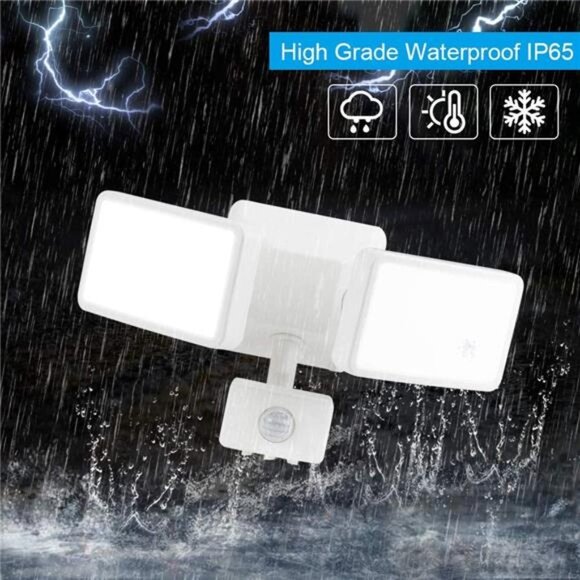 LED Motion Sensor Outdoor Light, 20W 6000k Plug in Security Lights - Picture 5 of 6